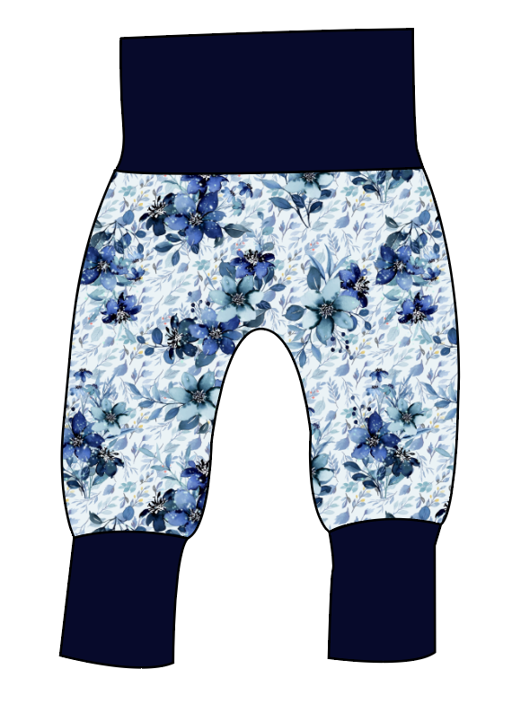 Winter Floral Grow With Me Pants And Shorts