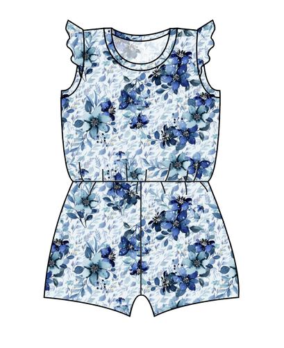 Winter Floral Ivy Summer Romper