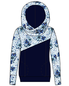 Winter Floral Ladies Hoodie