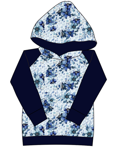 Winter Floral Ladies Hoodie