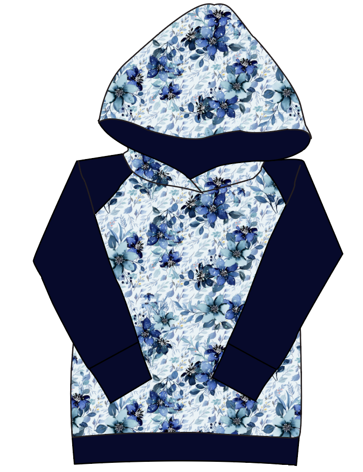 Winter Floral Ladies Hoodie