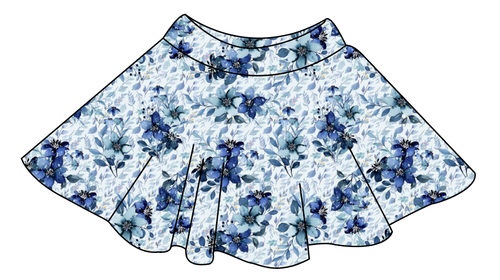 Winter Floral Ladies' Circle Skirt