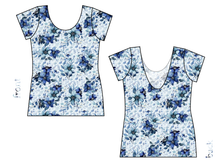 Load image into Gallery viewer, Winter Floral Ladies&#39; Low Back Ballerina Tee