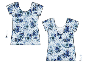 Winter Floral Ladies' Low Back Ballerina Tee