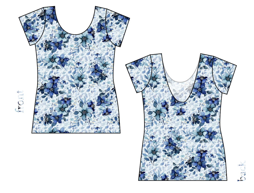 Winter Floral Ladies' Low Back Ballerina Tee