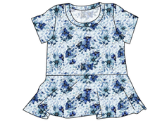 Load image into Gallery viewer, Winter Floral Ladies&#39; Peplum Top