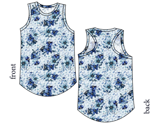 Winter Floral Ladies' Summer Tank