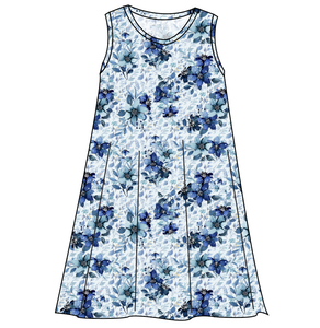 Winter Floral Ladies' Swing Dress