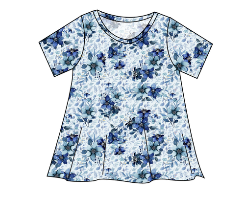 Winter Floral Ladies' Swing Tee