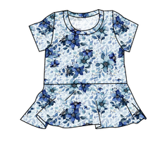 Load image into Gallery viewer, Winter Floral Peplum Top