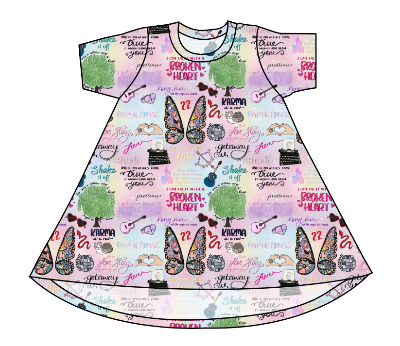 Swiftie Era Basic T-Shirt Dress