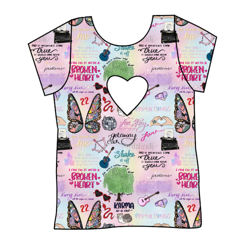 Swiftie Era Cambria Heart Back Tee