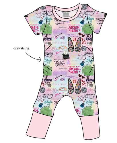 Swiftie Era Grow With Me Pants And Shorts Romper