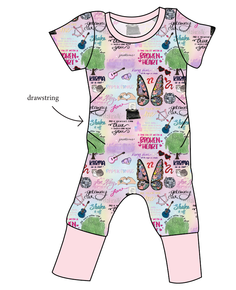 Swiftie Era Grow With Me Pants And Shorts Romper