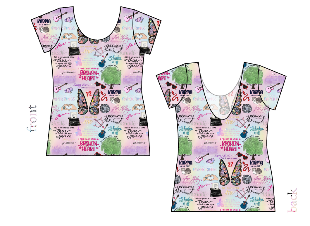 Swiftie Era Ladies' Low Back Ballerina Tee