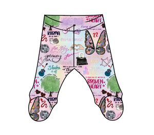Swiftie Era Newborn Footed Pants