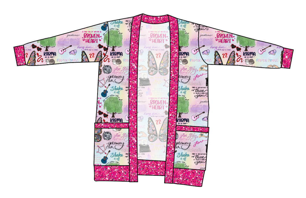 Swiftie Era Kids Grandpa Cardigan