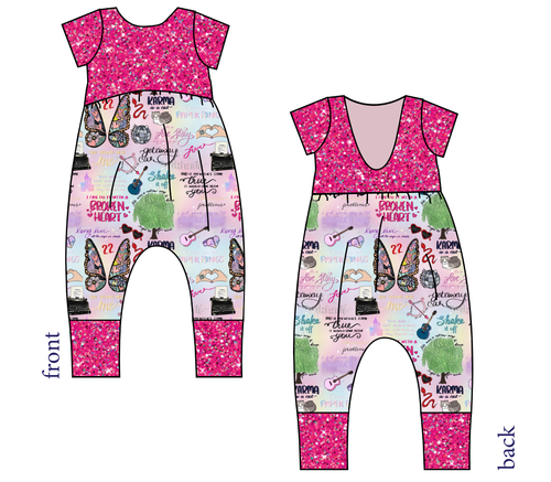 Swiftie Era Low Back Romper and Bubble Romper