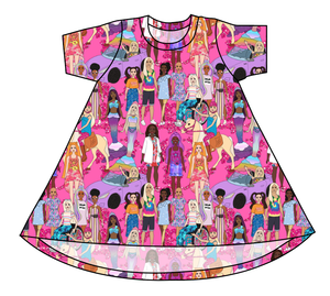 Girls Can Do Anything Basic T-Shirt Dress