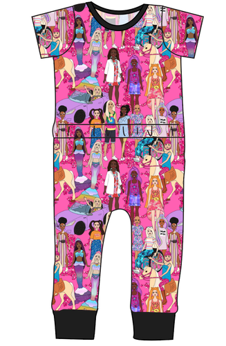 Girls Can Do Anything Bennett Pants and Shorts Length T-Shirt Romper