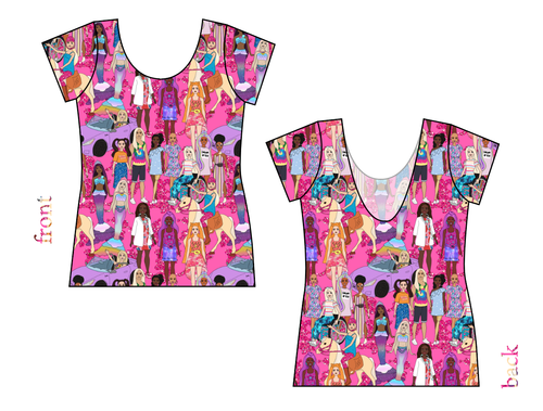 Girls Can Do Anything Ladies' Low Back Ballerina Tee