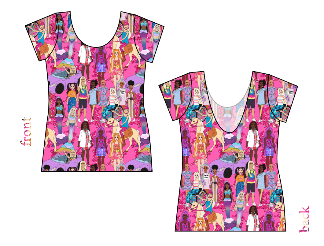 Girls Can Do Anything Ladies' Low Back Ballerina Tee