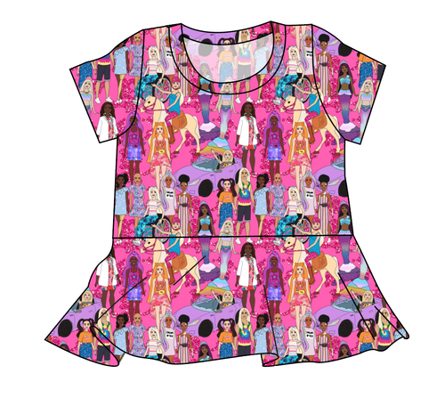 Girls Can Do Anything Ladies' Peplum Top