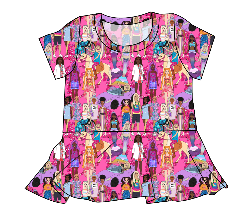 Girls Can Do Anything Ladies' Peplum Top