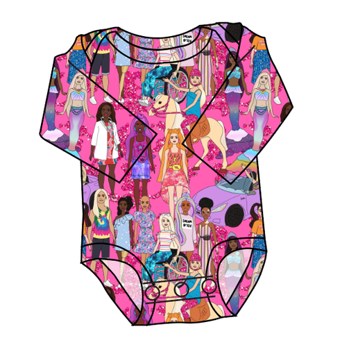 Girls Can Do Anything Lap Neck Bodysuit