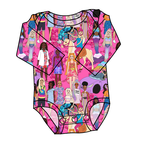 Girls Can Do Anything Lap Neck Bodysuit