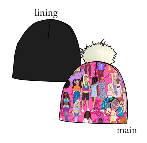 Girls Can Do Anything Slouchy Beanie (Reversible!)