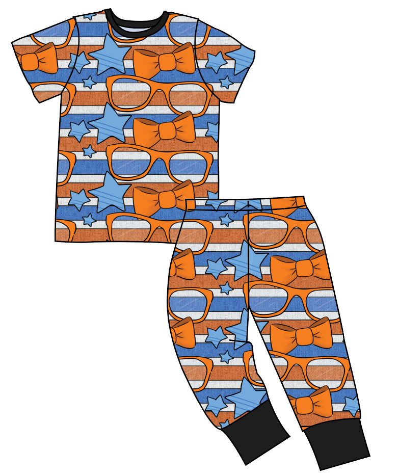 Stripes & Bowties Basic Loungewear Set