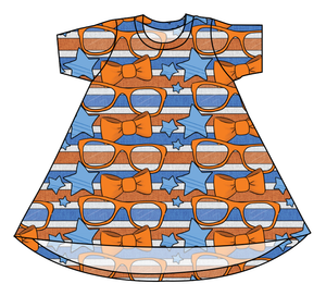 Stripes & Bowties Basic T-Shirt Dress