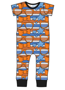 Stripes & Bowties Emmett Pants And Shorts T-Shirt Romper