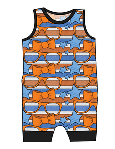 Stripes & Bowties Emmett Pants And Shorts T-Shirt Romper