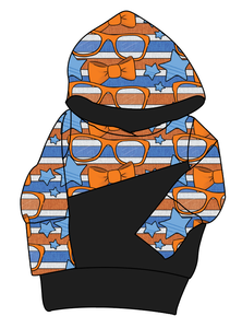 Stripes & Bowties Grow With Me Hoodie (or Crewneck)
