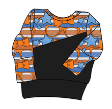 Load image into Gallery viewer, Stripes &amp; Bowties Grow With Me Hoodie (or Crewneck)