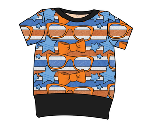 Stripes & Bowties Grow With Me Tee