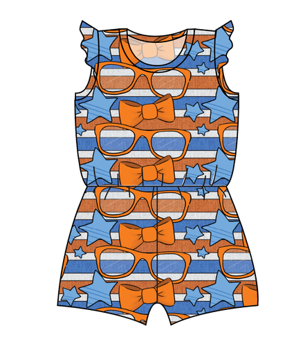Stripes & Bowties Ivy Summer Romper