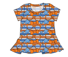 Load image into Gallery viewer, Stripes &amp; Bowties Ladies&#39; Peplum Top