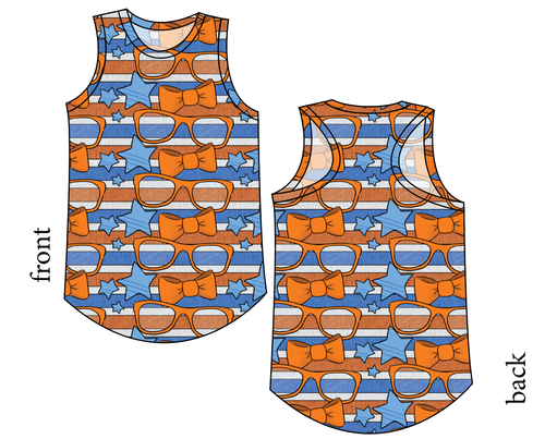 Stripes & Bowties Ladies' Summer Tank