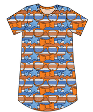 Load image into Gallery viewer, Stripes &amp; Bowties Ladies&#39; T-Shirt Dress