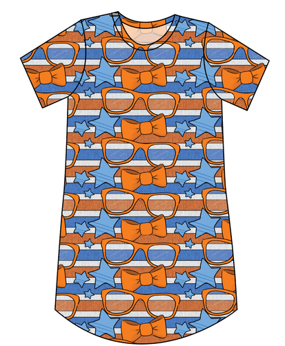 Stripes & Bowties Ladies' T-Shirt Dress