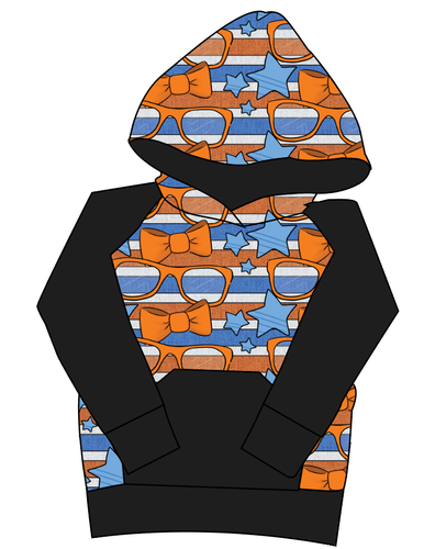 Stripes & Bowties Mens' Hoodie