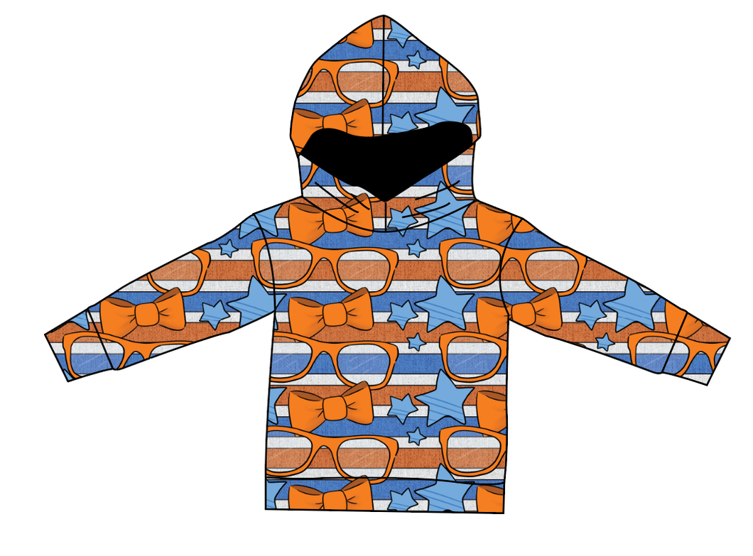 Stripes & Bowties Oversized Hoodie