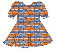 Load image into Gallery viewer, Stripes &amp; Bowties Prairie Dress
