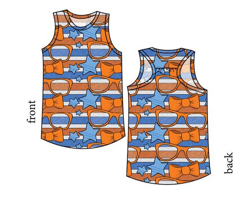 Stripes & Bowties Summer Tank