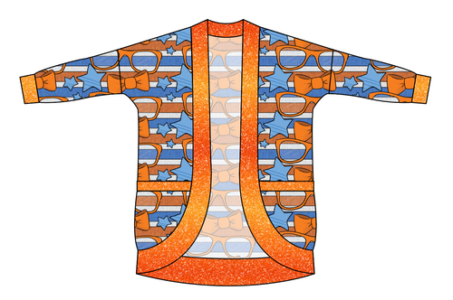 Stripes & Bowties Kids Cocoon Cardigan