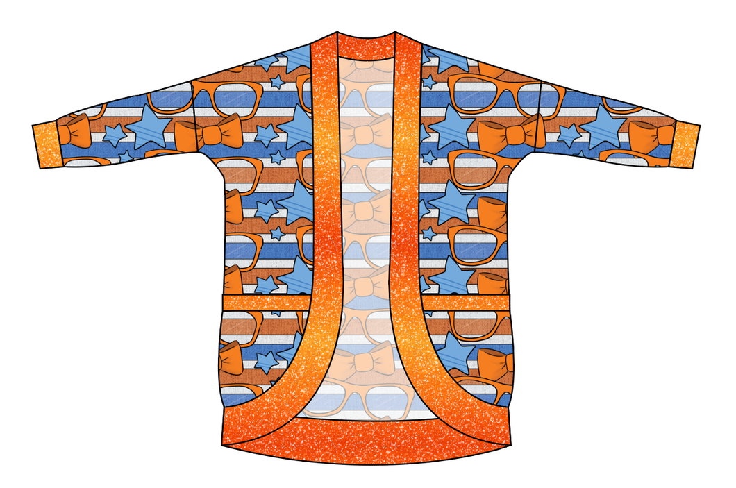 Stripes & Bowties Kids Cocoon Cardigan