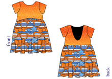 Load image into Gallery viewer, Stripes &amp; Bowties Low Back Dress